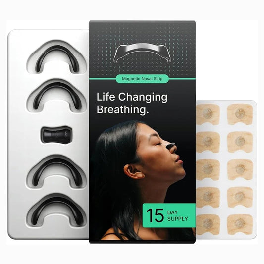 Transform Your Sleep with Skin Safe Nasal Strips - Breathe Easier, Snore Less, and Enhance Oxygen Flow with Our Magnetic Dilators Starter Kit